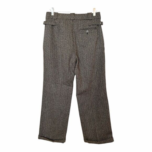 Banana Republic Wylder Straight Tweed Pant Trouser Cuffed Sz 8P Blackstone Twill - Picture 10 of 16